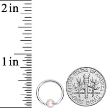 将图片加载到图库查看器,16G 3/8 Aurora Gem 4mm Disc BCR Ball Closure Ring