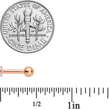 将图片加载到图库查看器,14G 5/16 Rose Gold Tone Simple Labret Monroe Tragus