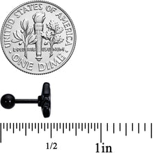 Load image into Gallery viewer, 16G 1/4 Black Howling Ghost Halloween Cartilage Tragus Earring