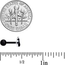 Load image into Gallery viewer, 16G 1/4 Black Grim Reaper Halloween Cartilage Tragus
