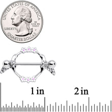 Load image into Gallery viewer, 14G 9/16 Pink White Flower Hummingbird Nipple Shield Set