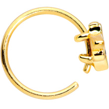 Load image into Gallery viewer, 20G 5/16 Gold Tone Black White Bee Nose Hoop