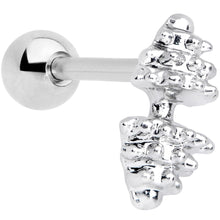 Load image into Gallery viewer, 16G 1/4 Clear Gem Weightlifting Barbell Cartilage Tragus Earring