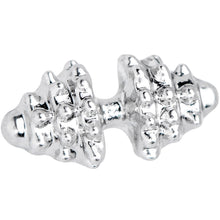 Load image into Gallery viewer, 16G 1/4 Clear Gem Weightlifting Barbell Cartilage Tragus Earring