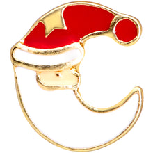 Load image into Gallery viewer, 16G 1/4 Gold Tone Santa Claus Christmas Cartilage Tragus Earring