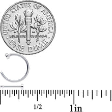 Load image into Gallery viewer, 20G 1/4 5/16 Clear CZ Gem Shell Nautical Hoop Nose Bone Set of 6