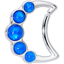 Load image into Gallery viewer, 16G 3/8 Blue Moon Right Ear Closure Ring