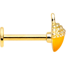 Load image into Gallery viewer, 16G 5/16 Gold Tone Orange Acorn Labret Monroe Tragus