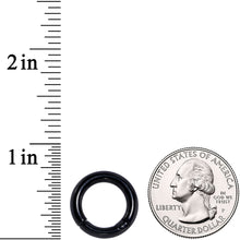 Load image into Gallery viewer, 8G 1/2 Black PVD Steel Hinged Segment Ring