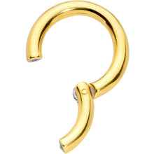 Load image into Gallery viewer, 8G 9/16 Gold Tone PVD Steel Hinged Segment Ring