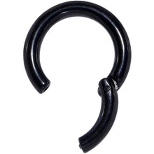 将图片加载到图库查看器,8G 9/16 Black PVD Steel Hinged Segment Ring