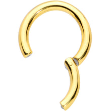 Load image into Gallery viewer, 8G 5/8 Gold Tone PVD Steel Hinged Segment Ring