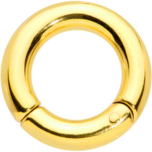 将图片加载到图库查看器,6G 1/2 Gold Tone PVD Steel Hinged Segment Ring
