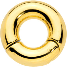 将图片加载到图库查看器,0G 1/2 Gold Tone PVD Steel Hinged Segment Ring