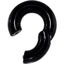 将图片加载到图库查看器,0G 9/16 Black PVD Steel Hinged Segment Ring