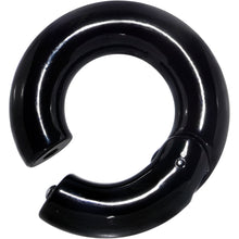Load image into Gallery viewer, 0G 5/8 Black PVD Steel Hinged Segment Ring