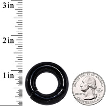 Load image into Gallery viewer, 0G 5/8 Black PVD Steel Hinged Segment Ring