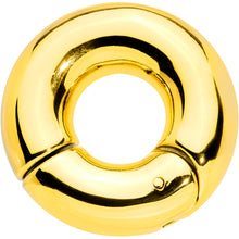 Load image into Gallery viewer, 00G 1/2 Gold Tone PVD Steel Hinged Segment Ring