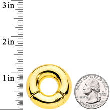 Load image into Gallery viewer, 00G 1/2 Gold Tone PVD Steel Hinged Segment Ring