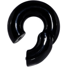将图片加载到图库查看器,00G 1/2 Black PVD Steel Hinged Segment Ring