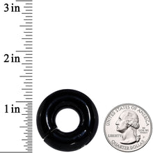 将图片加载到图库查看器,00G 1/2 Black PVD Steel Hinged Segment Ring