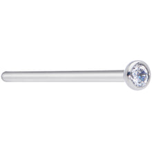 将图片加载到图库查看器,18G 3/4 Clear CZ Gem Grade 23 Titanium Fishtail Nose Ring 3mm