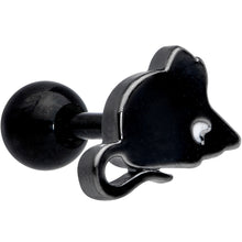 Load image into Gallery viewer, 16G 1/4 Black Mouse Cartilage Tragus Earring