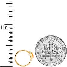 Load image into Gallery viewer, 20G 5/16 Gold Tone Pumpkin Halloween Nose Hoop