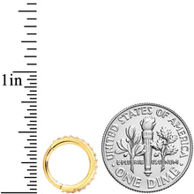 将图片加载到图库查看器,16G 5/16 Clear CZ Gem Gold Tone Hinged Segment Ring