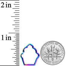 Load image into Gallery viewer, 16G 5/16 Rainbow Baked Treats Cupcake Closure Ring