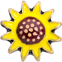 Load image into Gallery viewer, 16G 5/16 Gold Tone Sunny Sunflower Labret Monroe Tragus