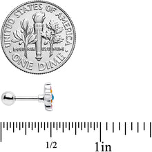 Load image into Gallery viewer, 16G 1/4 Pink Yellow Blue Gem Showy Star Cartilage Tragus Earring