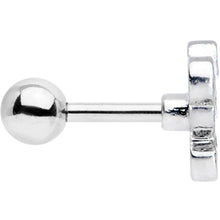 Load image into Gallery viewer, 16G 1/4 Black White Panda Bear Cartilage Tragus Earring