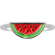 Load image into Gallery viewer, 18G 3/8 Red Green Juicy Watermelon Fruit Nose Hoop