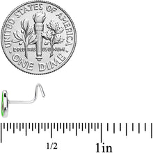 Load image into Gallery viewer, 20G 1/4 Groovy Avocado Nose Screw