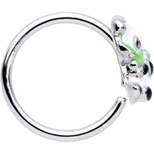 Load image into Gallery viewer, 18G 3/8 Black White Hungry Panda Nose Hoop