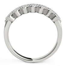 Load image into Gallery viewer, Diamond Studded Wide Multi-Diagonal Pattern Ring in 14k White Gold (5/8 cttw)