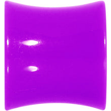 Load image into Gallery viewer, Purple Acrylic UV Saddle Tunnel Plug Set 12mm to 26mm