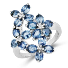 Load image into Gallery viewer, 3.40 Carat Genuine Blue Sapphire .925 Sterling Silver Ring