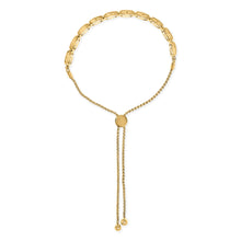 Load image into Gallery viewer, 14k Yellow Gold Plated .925 Sterling 5/8 Cttw Diamond Composite Cushion Frame 4â€-10†Adjustable Bolo Bracelet (G-H Color, I1-I2 Clarity)