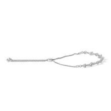 将图片加载到图库查看器,14K Yellow Gold Plated .925 Sterling Silver Diamond Accent Heart and Wave Link Bolo Bracelet (I-J Color, I2-I3 Clarity) - 6" to 9" Adjustable