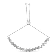 Load image into Gallery viewer, .925 Sterling Silver 1/10 Cttw Round Diamond Bolo Bracelet (I-J Color, I3 Clarity)