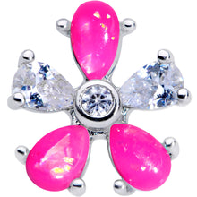 Load image into Gallery viewer, 16G 1/4 Pink Faux Opal Flower Cartilage Tragus
