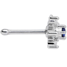 Load image into Gallery viewer, 20G 5/16 Clear Blue CZ Gem Snowflake Christmas Nose Bone