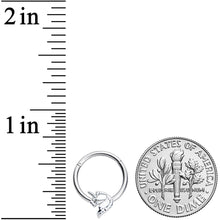 将图片加载到图库查看器,16G 3/8 Silhouette Unicorn Hinged Segment Ring