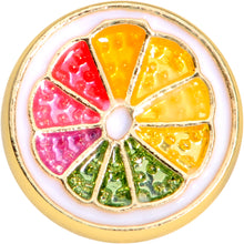 Load image into Gallery viewer, 16G 1/4 Gold Tone Rainbow Grapefruit Cartilage Tragus