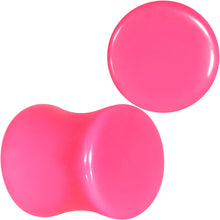 将图片加载到图库查看器,Hot Pink Acrylic Saddle Plug Set 8G to 00G