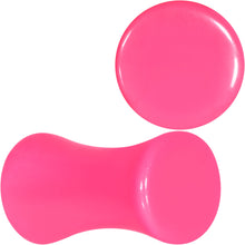 将图片加载到图库查看器,Hot Pink Acrylic Saddle Plug Set 8G to 00G