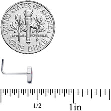 Load image into Gallery viewer, 20G 5/16 Pink White Blue Transgender Pride Fist L-Shaped Nose Ring