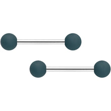 Load image into Gallery viewer, 14G 9/16 Peach Grey Matte Barbell Nipple Ring Set of 4